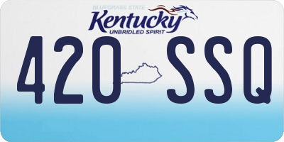KY license plate 420SSQ