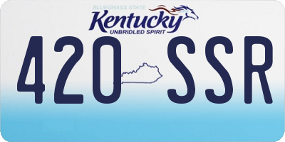 KY license plate 420SSR