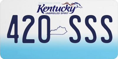 KY license plate 420SSS