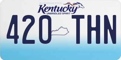 KY license plate 420THN