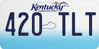 KY license plate 420TLT