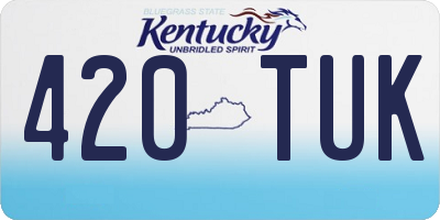 KY license plate 420TUK