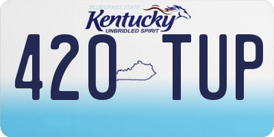 KY license plate 420TUP