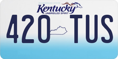 KY license plate 420TUS