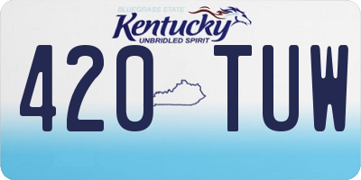 KY license plate 420TUW