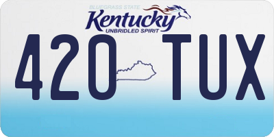 KY license plate 420TUX