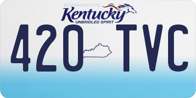 KY license plate 420TVC