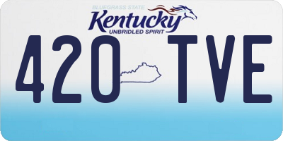 KY license plate 420TVE