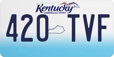 KY license plate 420TVF