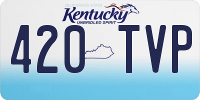 KY license plate 420TVP