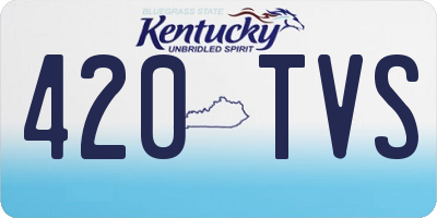 KY license plate 420TVS