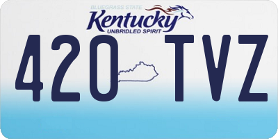 KY license plate 420TVZ