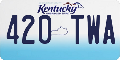 KY license plate 420TWA