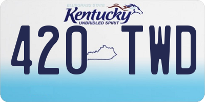 KY license plate 420TWD
