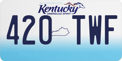 KY license plate 420TWF