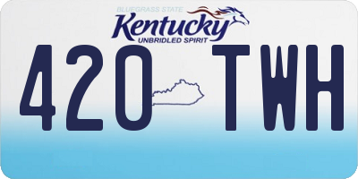 KY license plate 420TWH