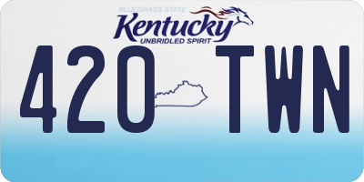 KY license plate 420TWN