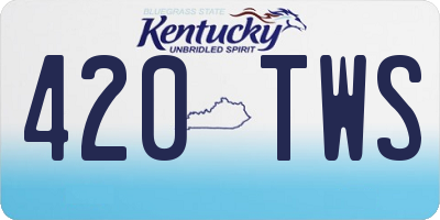 KY license plate 420TWS