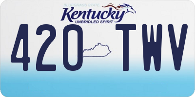 KY license plate 420TWV