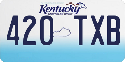 KY license plate 420TXB
