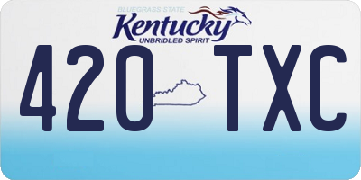 KY license plate 420TXC