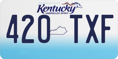 KY license plate 420TXF