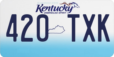 KY license plate 420TXK