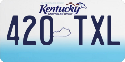 KY license plate 420TXL