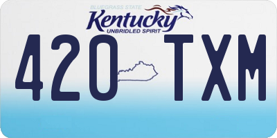 KY license plate 420TXM