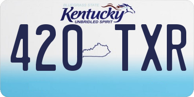 KY license plate 420TXR