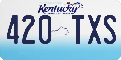 KY license plate 420TXS