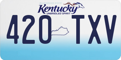 KY license plate 420TXV