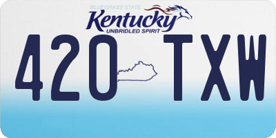 KY license plate 420TXW