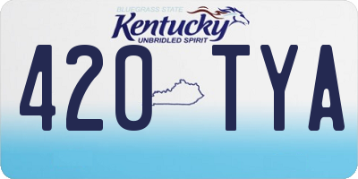 KY license plate 420TYA