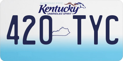 KY license plate 420TYC