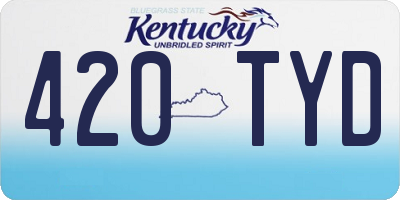 KY license plate 420TYD