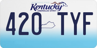 KY license plate 420TYF