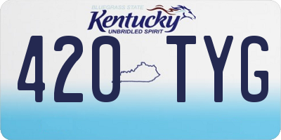 KY license plate 420TYG