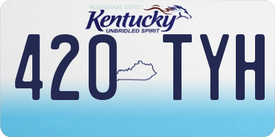 KY license plate 420TYH