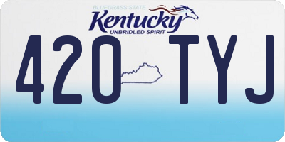 KY license plate 420TYJ