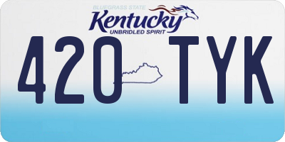 KY license plate 420TYK
