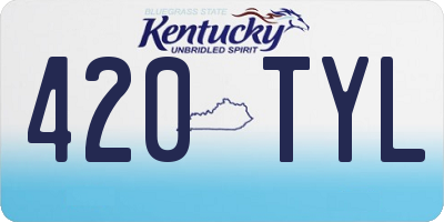 KY license plate 420TYL