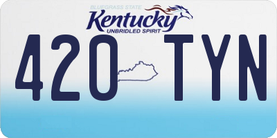 KY license plate 420TYN