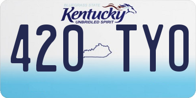 KY license plate 420TYO