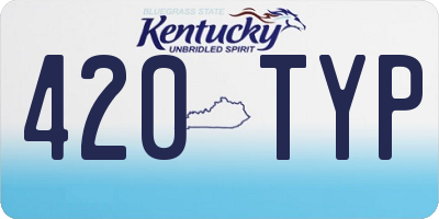 KY license plate 420TYP