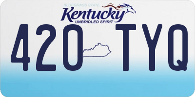 KY license plate 420TYQ