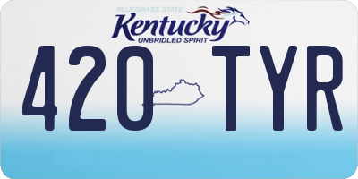 KY license plate 420TYR