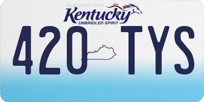KY license plate 420TYS