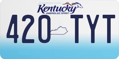 KY license plate 420TYT