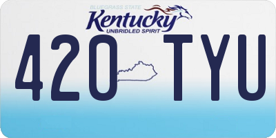 KY license plate 420TYU